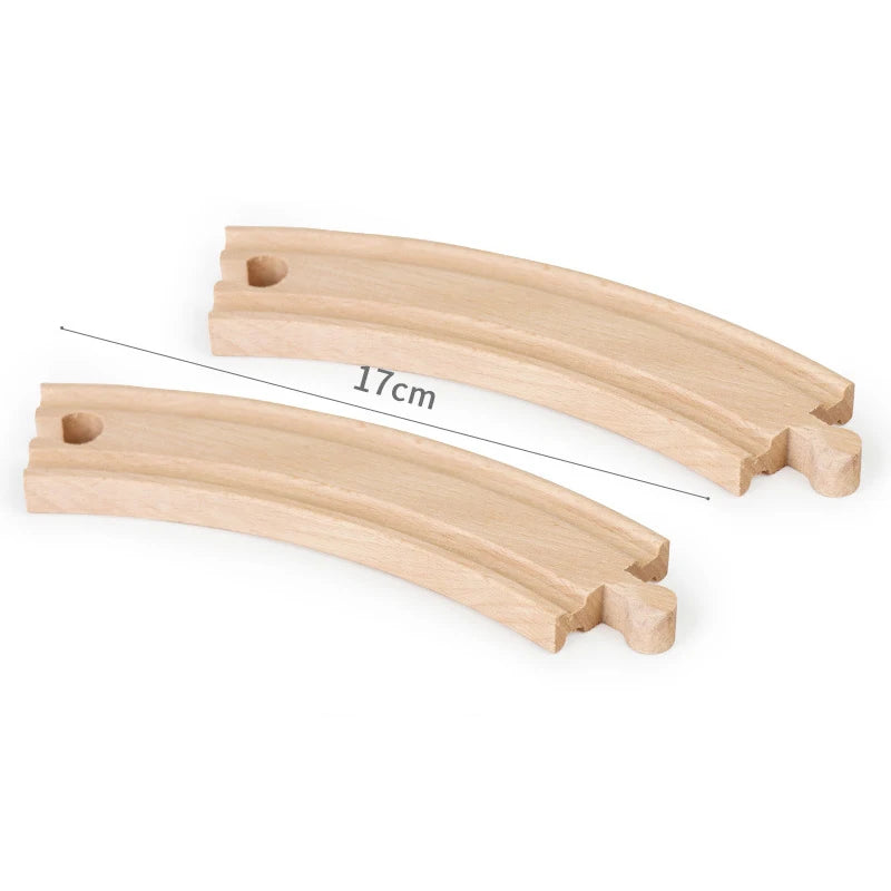 Hölzerne Eisenbahn-Schienen-Montagespielzeuge Für Alle Thomas Züge Auto-Brückenpfeiler Ampel Buche Hölzerne Eisenbahn Kinder Kreatives Spielzeug