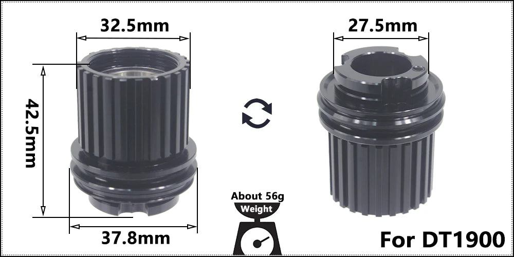 Fahrrad Micro Spline Freilauf MTB Rennrad Naben Konverter Endkappe Adapter 11/12 Fach MS HG DT Nabenkörper Treiber für XD DT240/350