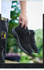 Herren-Outdoor-Sportschuhe für Frühling und Herbst mit drehbarer Schnalle, bequem, rutschfest, Wanderschuhe, große Größen 39–48
