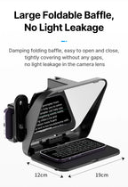 Ulanzi RT02 Universal-Teleprompter Prompter DSLR-Kamera Smartphone Tablet Laptop-Teleprompter Live-Streaming Videoaufnahme