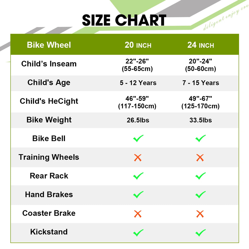 Hiland 20/24 Zoll Kinder Mountainbike für Jungen und Mädchen von 6-10 Jahren mit Shimano 6-Gang Schaltung