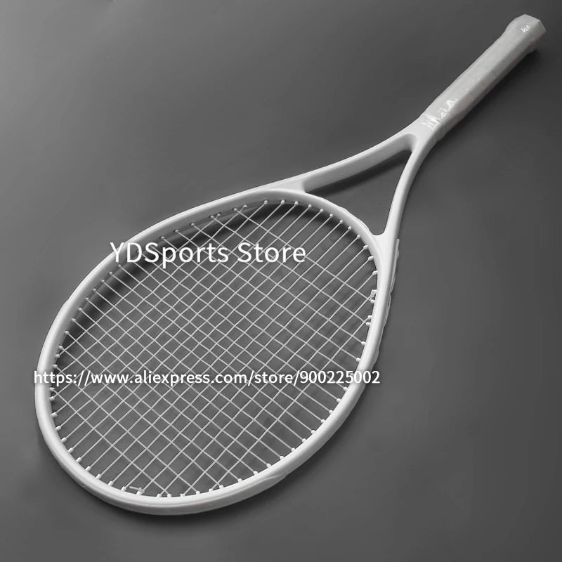 1x 27 Zoll Tennis-Racket, besaitet, Carbon-Aluminium-Legierung, Freizeit-Schläger, stoßfest, mit Tragetasche, für Erwachsene