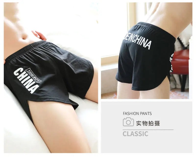 Fashion Locker Herrenunterwäsche 100% Baumwolle Weiche Mittelbund-Boxershorts Atmungsaktive Unterhosen Jungen Große Größen Boxershorts Schlafanzug