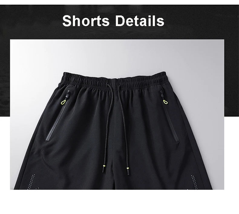 Gym Shorts Herren Sommer Schnelltrocknende Trainingsshorts Fitness Kordelzug Leichte Kurze Jogginghose Männer Workout Bottoms Laufsportbekleidung