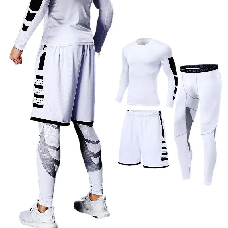 Herren Lauf-Trainingsanzug Fitness Sportbekleidungs-Set Kompressions-Leggings Sportkleidung Gym Enganliegende Jogginghose Rash Guard Lycra Hauptbild