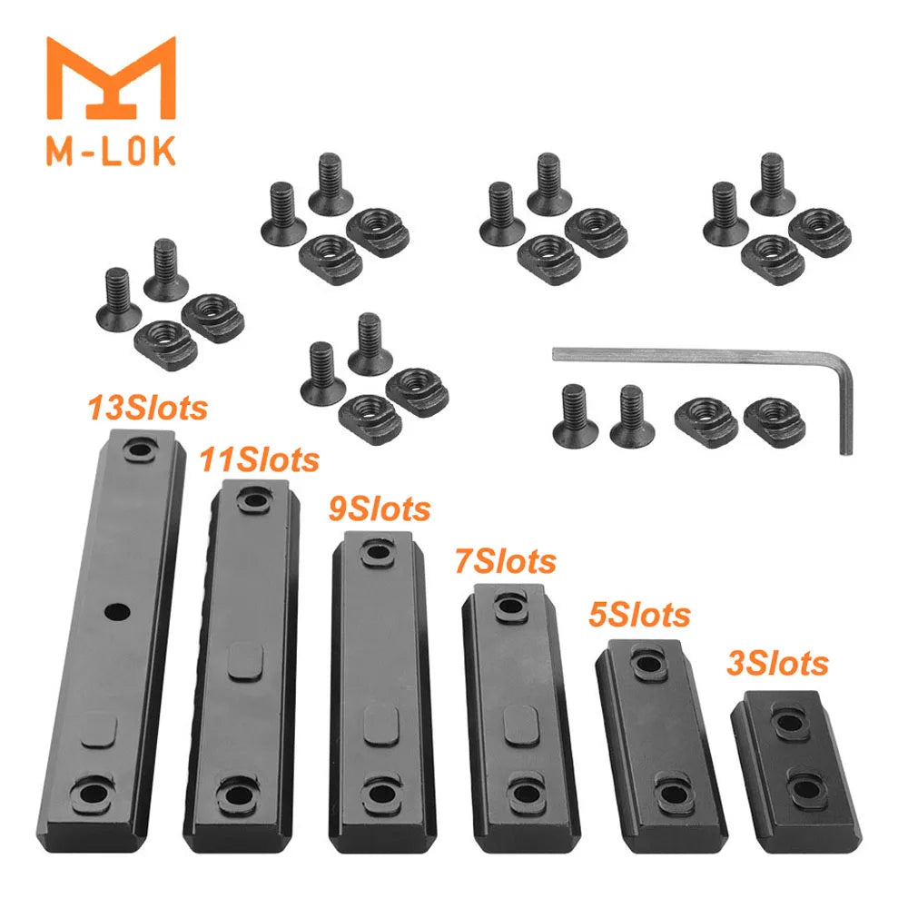 Jagd Taktische Picatinny Schiene 3-13 Slots 20mm Aluminium Schienenadapter Halterung für Keymod / M-LOK System Handschutz Zielfernrohr Montagebasis