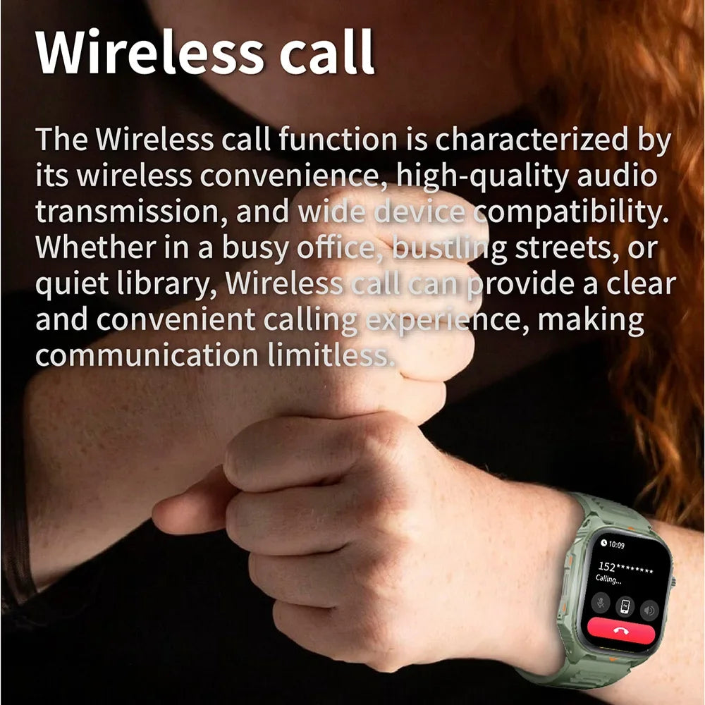 Elektronische Smartwatch BT-Anruf Herzfrequenzmesser Smartwatch Fitness Tracker Wasserdichte Sportuhren für Männer Frauen Android 2026