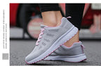 Damen Freizeitschuhe Mode Atmungsaktive Walking Mesh Flache Schuhe Sneakers Weiß Damen Fußbekleidung
