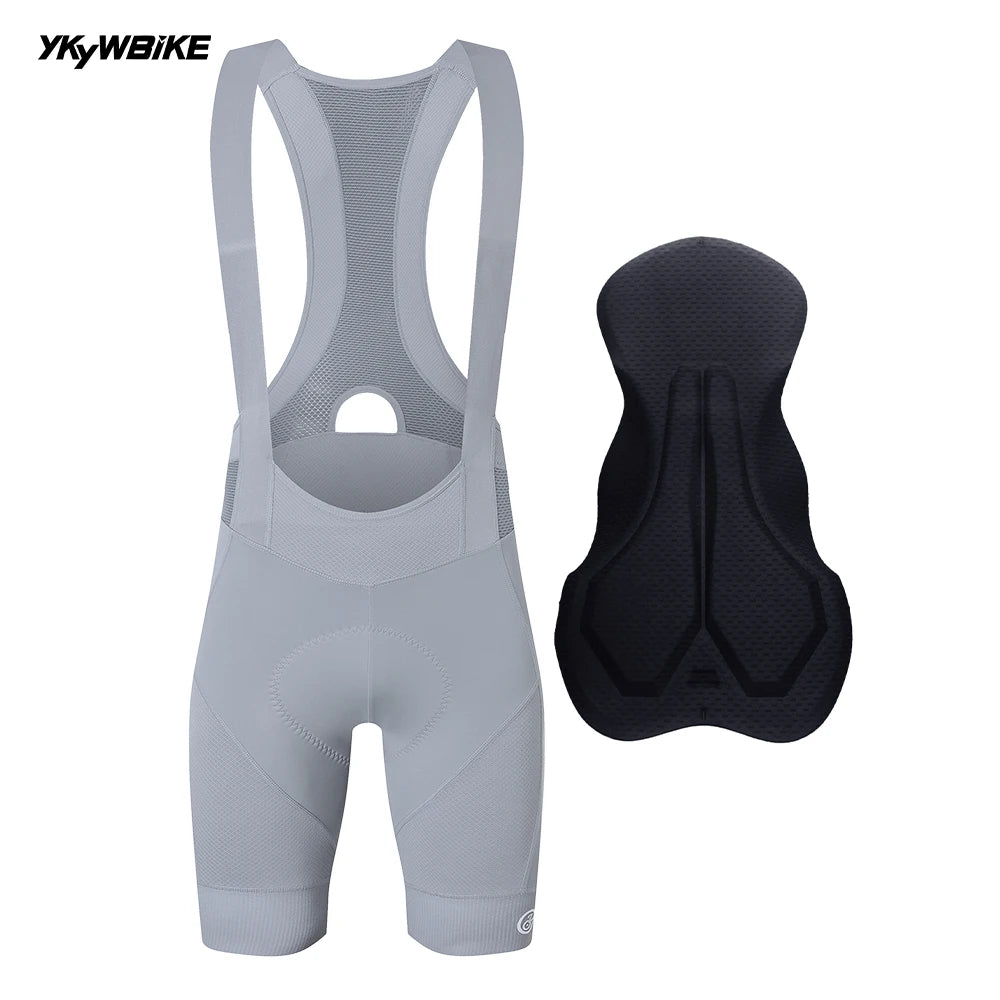 YKYWBIKE Herren Trägerhose Radfahren Rennrad Trägerhose Fahrrad Tights Radfahren MTB Trägerhose mit 6 Stunden gepolsterter Belgien-Polsterung