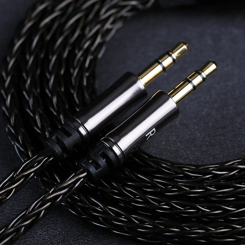 OPENHEART 16-adriges Kopfhörerkabel 1 zu 2 Klinken dual 3.5/2.5/4.4mm/XLR symmetrisches Kabel für HIFIMAN DENON Ersatzkabel 2m 3m
