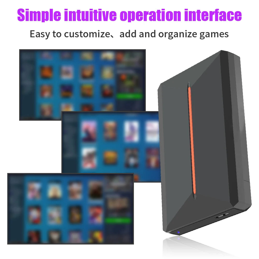 3760+ 3D/AAA-Spiele für PS4/PS3/PS2/Switch/WII/WIIU/N64/DC etc. Tragbare 500GB Launchbox Externe Gaming-Festplatte für Windows PC