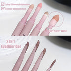 Doppelseitiger Lying Silkworm Eyeliner Pencil Diamond Glitter Matt Aegyosal Pen Aufhellende Creme-Lidschatten-Highlighter-Augen-Make-up