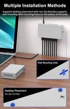 HORACO 2.5GbE Managed Switch 8 Port 2.5GBASE-T Netzwerk-Switcher 10G SFP+ Slot Uplink Web Managed Hub Internet Splitter Lüfterlos
