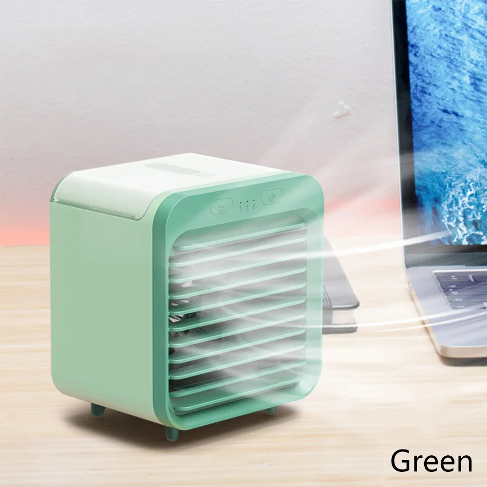 Neuer tragbarer, über USB aufladbarer Mini-3-Gang-Klimaanlagenkühler-Ventilator, Klimaanlage, Luftkühlung, Büroschreibtisch-Ventilator