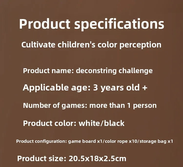 Kinder Seilknoten Puzzle Brettspiel Farbige Linie Gedrehte Verbundene Seile Logik Denkspiel Tischspiel Eltern Kind Interaktives Spielzeug