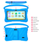 7-Zoll Kinder-Tablet Android 13 Quad Core 4GB RAM 64GB ROM 4000mAh WiFi Bluetooth Kindergeschenk Kindersoftware mit Silikonhülle