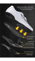 Speed Cycling Sneaker Herren Rennradschuhe Cleat-Schuhe SPD-Schuhe Fahrrad Flat Pedal Schuhe Herren Outdoor-Schuhe Weiß
