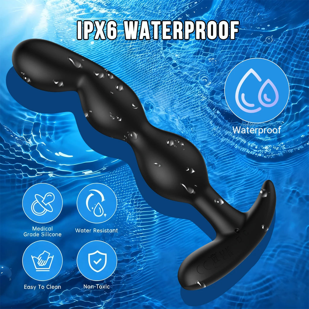 APP Bluetooth Analdildo Vibrator für Herren Prostata-Massagegerät Drahtloser Remote Buttplug Vibrierendes Sexspielzeug für Erwachsene für Frauen, Männer, Homosexuelle