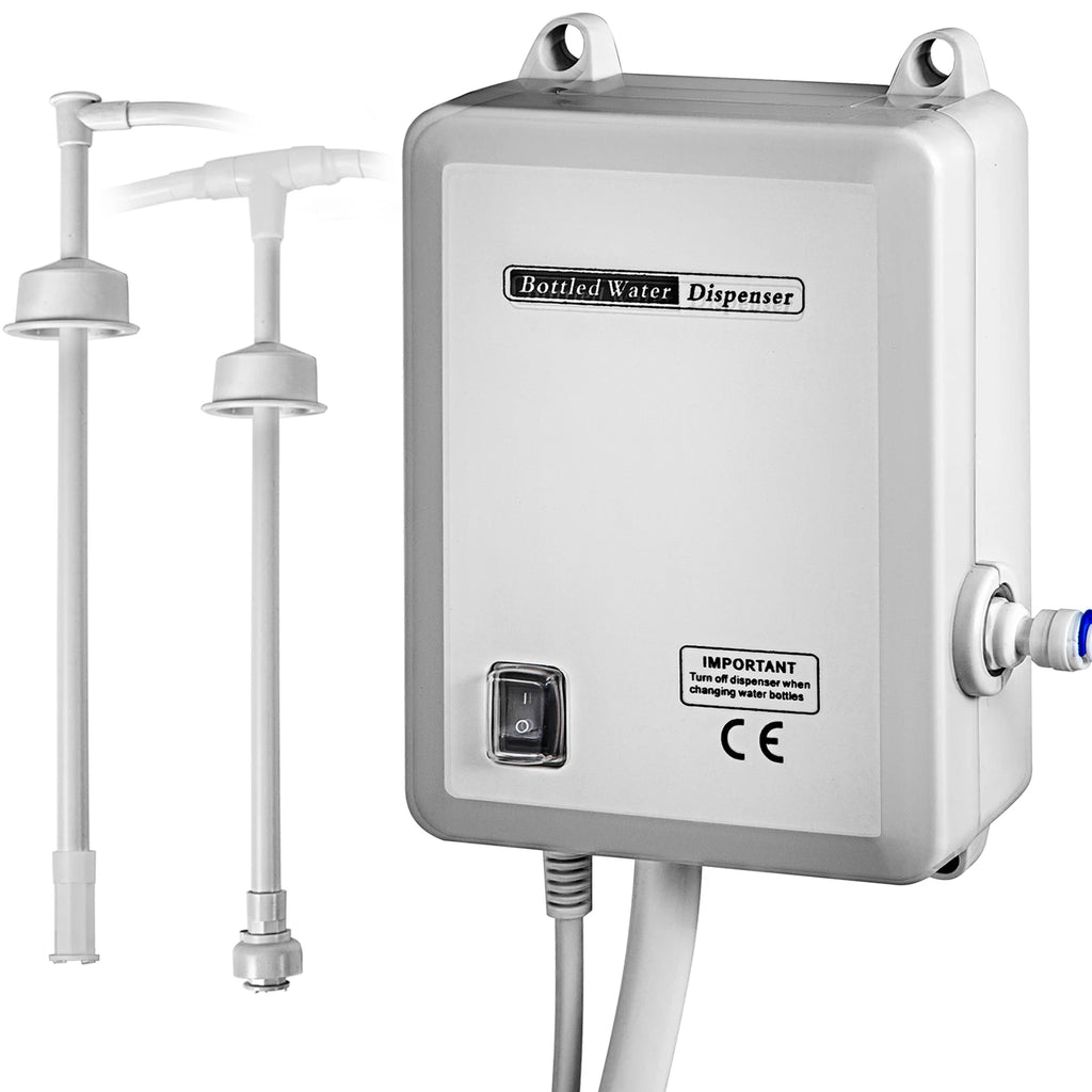 SucceBuy Flaschenwasser-Dosierpumpe mit PE-Schlauch 3,8 L/Min 2,8 bar für Kaffee-/Teemaschine Wasserspender Kühlschrank Eisbereiter