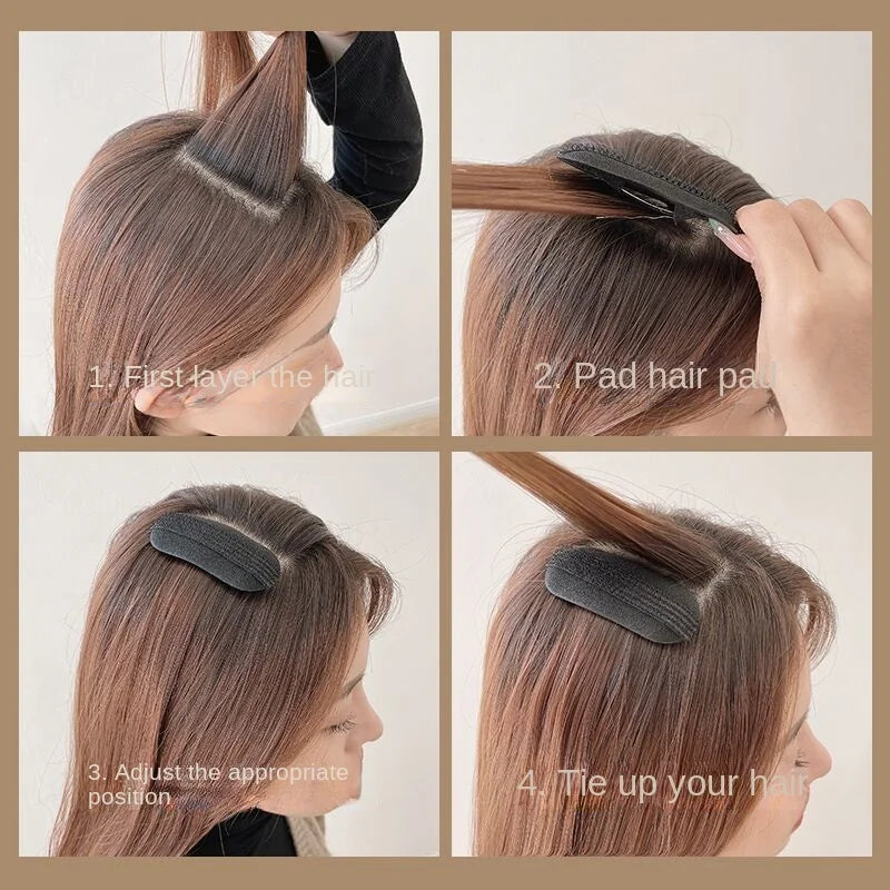 Haarkissen unsichtbar flauschig Puff Haarpad Schwamm Clip Dutt Bump It Up Volumen Haaransatz Damen Mädchen Styling Zubehör