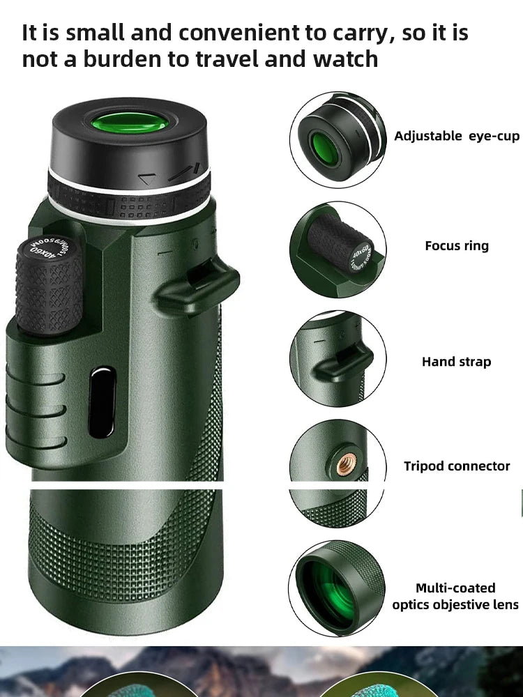 Tragbares Zoom HD 5000M Teleskop Faltbares Fernrohr Mini Leistungsstarkes Teleskop für Jagd Sport Outdoor Camping Reisen