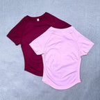 Df Impact Kurzarm-Top Damen Workout-Top Gym Crop Top Leichtes Yoga-Shirt Longline Sport-T-Shirt Fitness Activewear