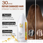 PURC 1000ml Keratin Haarglättende Glättungsbehandlung für lockiges, krauses Haar, brasilianische Keratinprodukte professionell