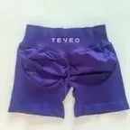 TEVEO Damen Yoga Shorts Dehnbar Atmungsaktiv Peach Butt Lift Fitness Laufshorts High Waist Stretch Schweißableitend