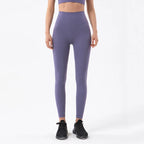 SOISOU Nylon Yogahosen Gym Leggings Damen Mädchen Fitness Weiche Strumpfhosen Hohe Taille Elastisch Atmungsaktiv Keine T-Linie Sporthosen