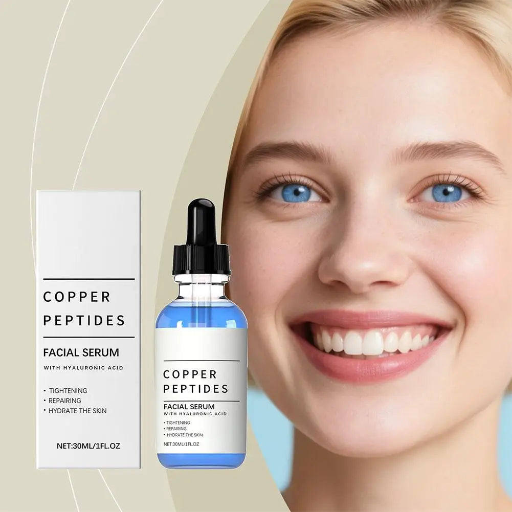 Kupferpeptid-Serum Anti-Falten-Entferner Antioxidans Hautstraffend Barriere-Reparatur Tiefe Hydration Hyaluronsäure-Gesichtsserum