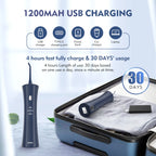 Sejoy Tragbarer elektrischer Munddusche Wasserflosser 6 Düsen 3 Modi Wiederaufladbarer Smart Dental Water Jet Zahnreiniger