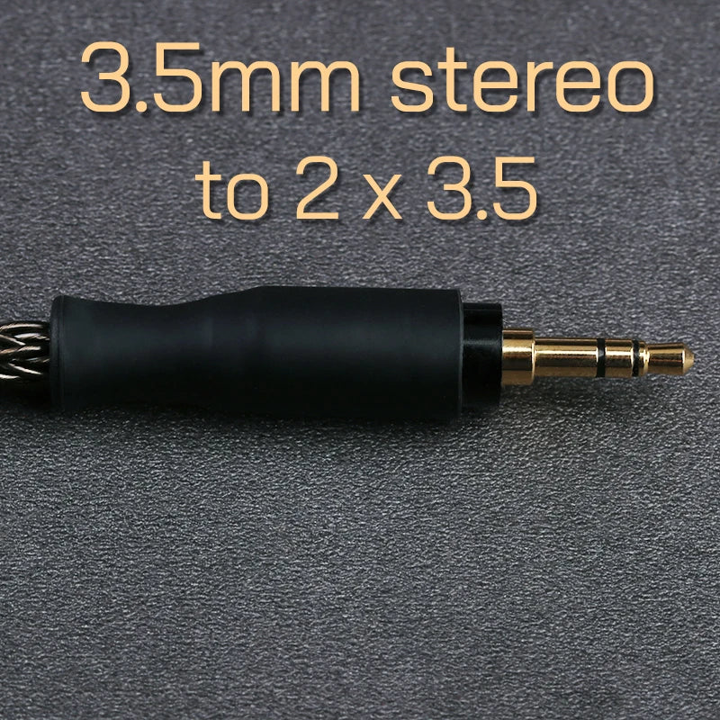 OPENHEART 16-adriges Kopfhörerkabel 1 zu 2 Klinken dual 3.5/2.5/4.4mm/XLR symmetrisches Kabel für HIFIMAN DENON Ersatzkabel 2m 3m