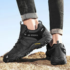 HIKEUP Rutschfeste Herren Wanderschuhe Atmungsaktive Outdoor Abriebfeste Spritzwassergeschützte Kletterschuhe Herren Sneaker Tourismus Bergschuhe