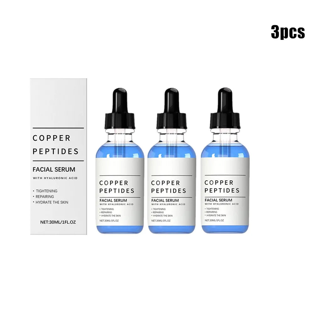 Kupferpeptid-Serum Anti-Falten-Entferner Antioxidans Hautstraffend Barriere-Reparatur Tiefe Hydration Hyaluronsäure-Gesichtsserum