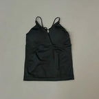 Vision Twist Front Longline Top Damen Gym Tank Yoga Oberteile Schnelltrocknend Dünne Träger Hochelastisches Lauf-Tanktop Push-up Fitness-Weste