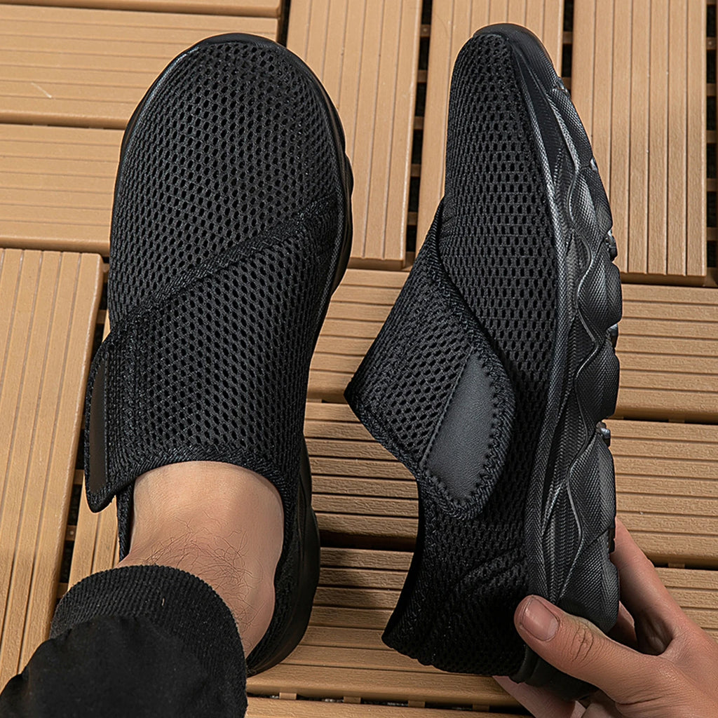 Neue lässige orthopädische Schuhe für weite Füße, geschwollene Füße, Daumenballen, regulierbare weiche bequeme Diabetiker-Gehschuhe