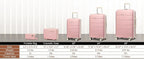 Joyway Reisegepäck-Sets, stilvolles Handgepäck und Koffer-Set, robust, langlebig, kratzfest, TSA-Schloss, Spinner-Räder