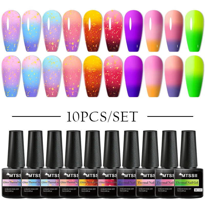 10/12PCS/SET Katze Magnetisches Gel Nagellack Set 9D Reflektierendes Glitzer Gel Halbpermanentes UV Gel Soak Off Funkelndes Nagelkunst Kits
