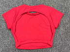 Hearuisavy Summer Sports Shirts Breathable Workout Tops Fitness Sportswear Backless Yoga Clothing Sport Crop Tops Women Gym Top