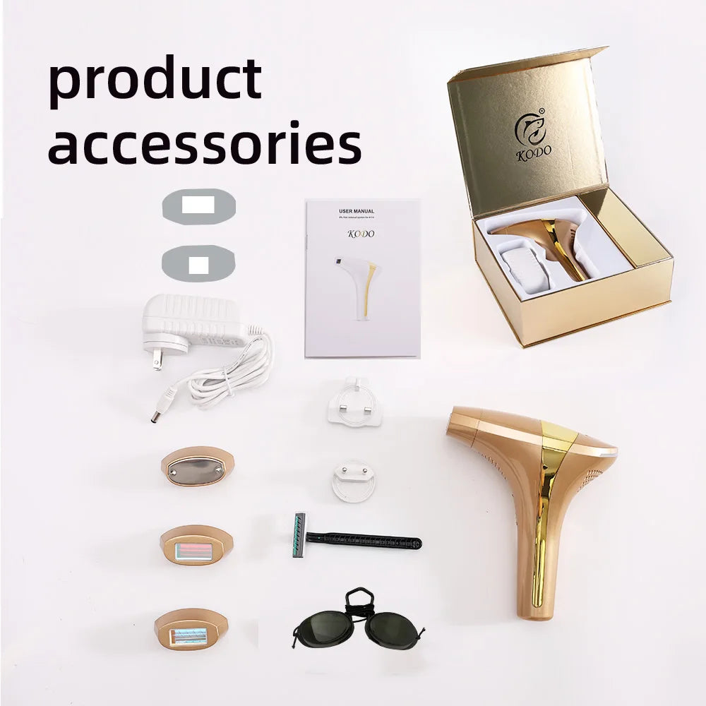 KODO 2026 High-End Personalisierung Eis Laser Haarentfernung Laser Epilierer Permanent IPL Schmerzloser Fotoepilierer 4 in 1 für Gesicht und Körper