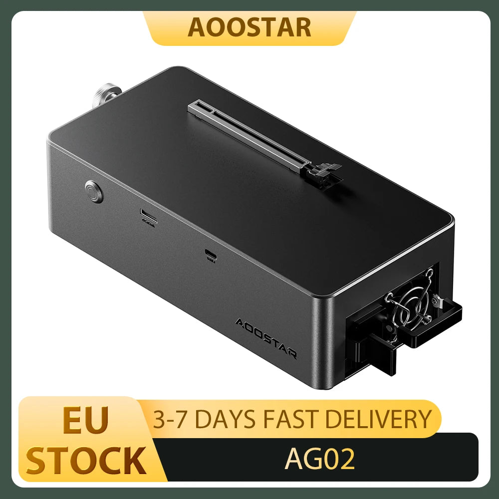 AOOSTAR AG02 eGPU-Dock mit Oculink- & USB4-Anschluss, 100W Rückwärtsladung, eingebautes 800W Netzteil, unterstützt TGX-Schnittstelle Hot-S