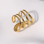 LATS Edelstahl Goldfarbene Ringe für Damen und Herren 2024 Farbecht Beliebte Party Personalisierte Überzogene Charms Schmuck Geschenke