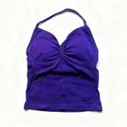 Gym Schöner offener Rücken BH Laufen Training Impact Neckholder Longline Trägertop Sport Yoga Weste Damen Fitness Tank Top