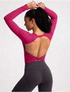 Cloud Hide Black Beauty Back Yoga Shirts Damen Langarmbluse Übergröße Sport Gym Fitness Top Laufshirt Workout Shirt