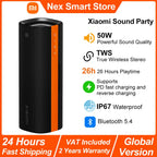Xiaomi Sound Party, 50W tragbarer Bluetooth-Lautsprecher, Harman AudioEFX TWS-Modus 26h Wiedergabezeit, Smart Connectivity Wireless Speaker