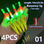4PCS Angeln Nachtpose Elektronische Leuchtende Fette Sichtbarkeit Europäische Karpfenangelset Leuchtpose (Ohne Batterie)