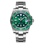ADDIESDIVE Herren-Uhr klassisch mit Keramiklünette 200m wasserdicht Freizeit Quarz-Uhr BGW9 Blaue Leuchtzeiger Geschenk-Uhr MY-H3-2