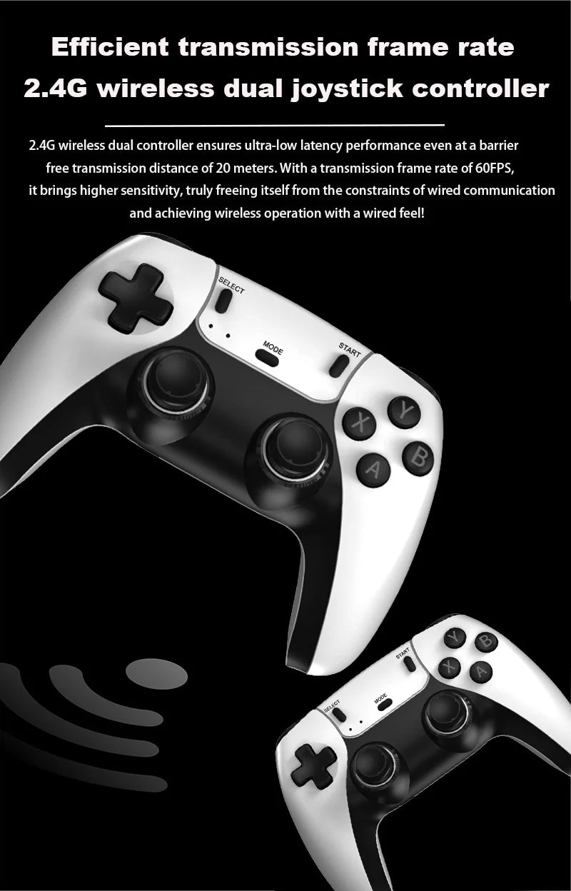 Neuer 4K-TV-Game-Stick M15 ultra 64G 128G Handheld-Game-Player 2.4G Dual Wireless Controller 50000+ Spiele Familien-Game-Player