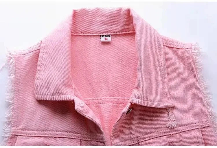 Mode Jeansweste Damen Cropped Frühling Sommer Ärmellose Tops Kurze Jacken Weste Top Oberbekleidung Jeans Cowboy Female