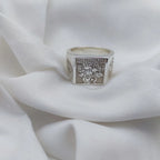 Personalisierter gravierter 17 mm runder Siegelring, gravierte Buchstaben, Logo-Ringe, modischer Kupfer-Schmuck für Herren